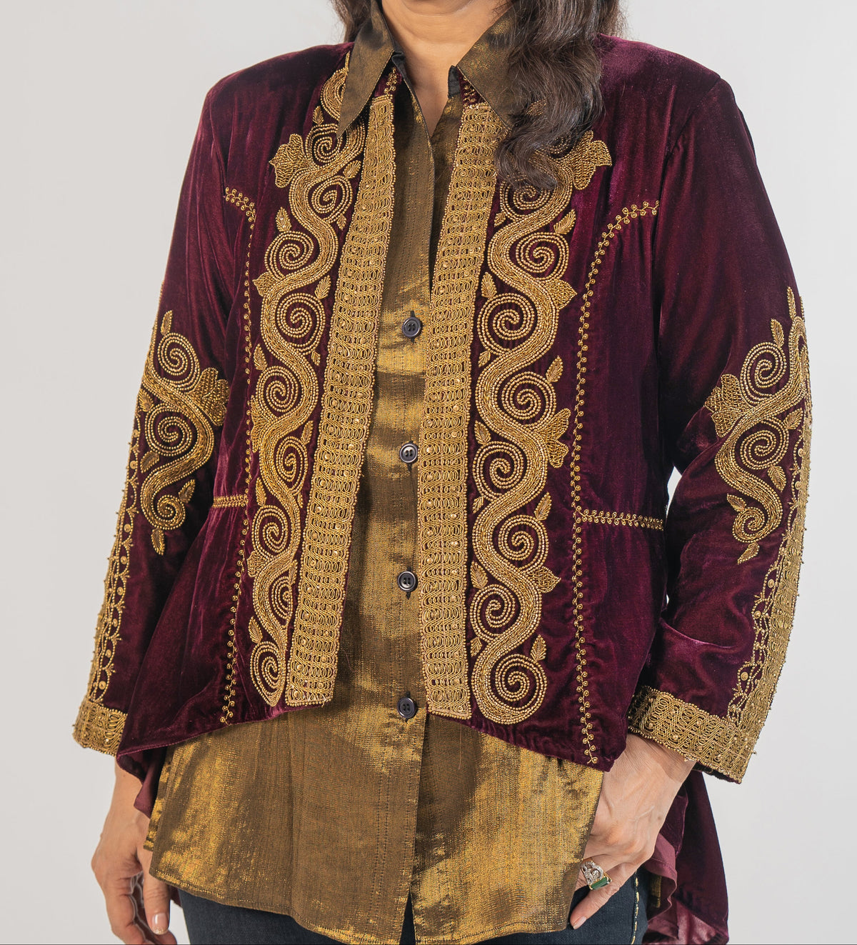 Burgundy Velvet Jacket