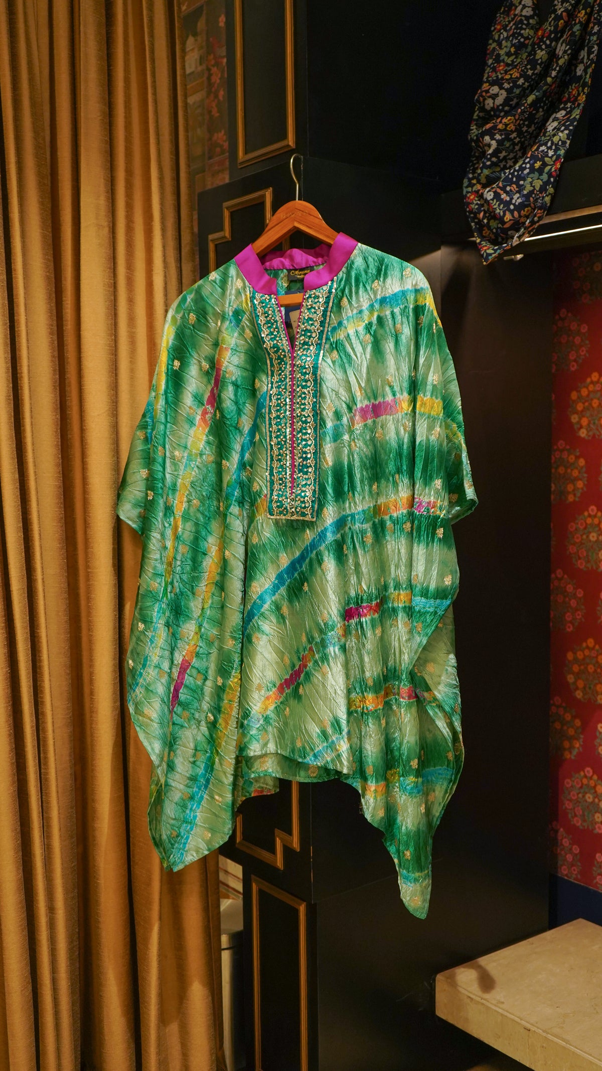 Silk Kaftan-style top
