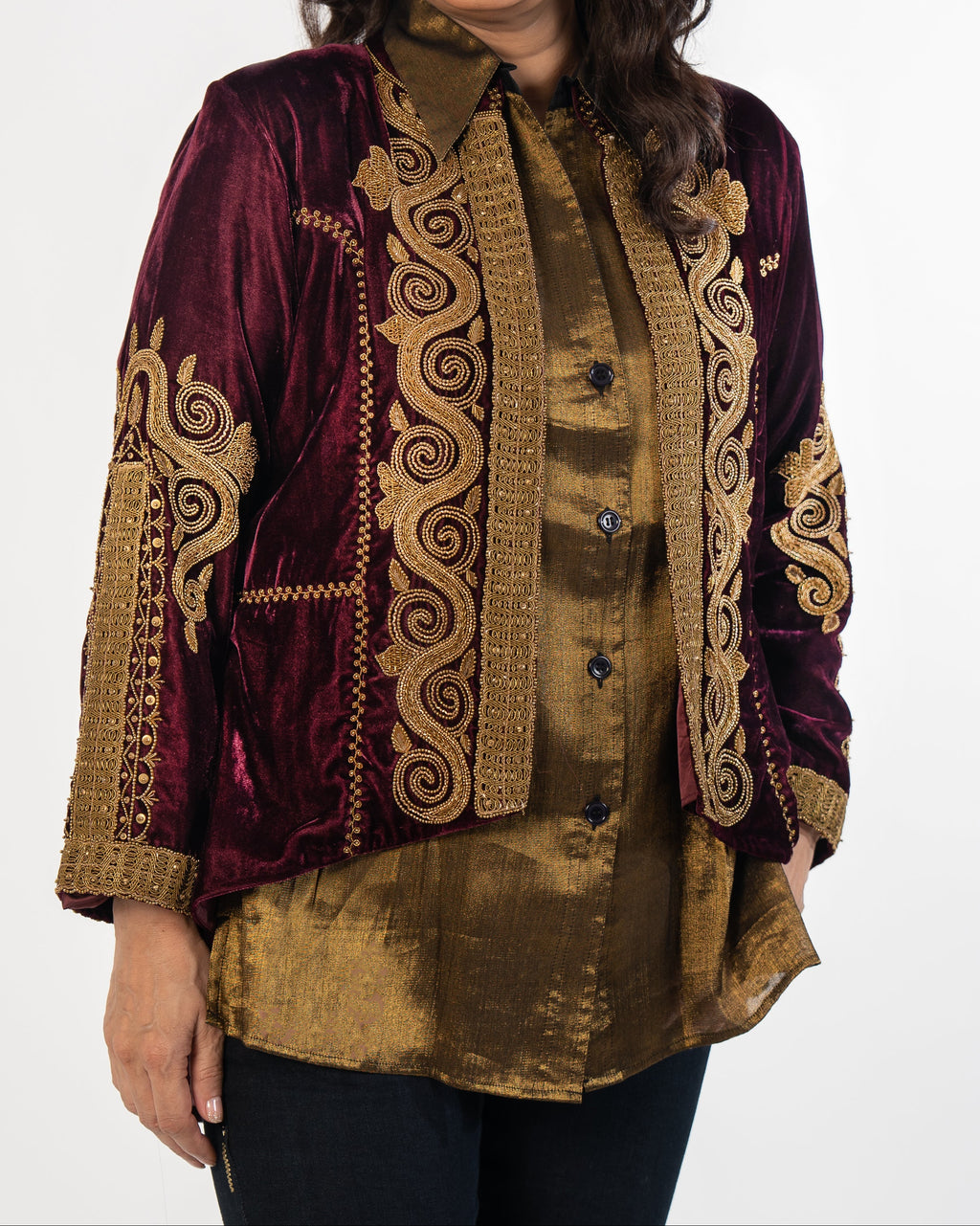 Burgundy Velvet Jacket