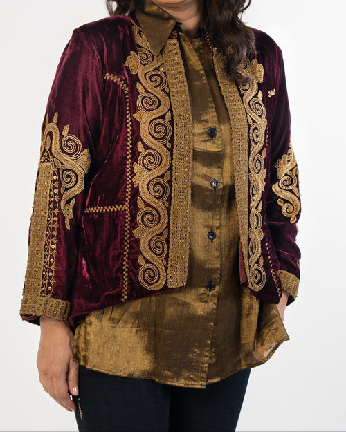 Burgundy Velvet Jacket