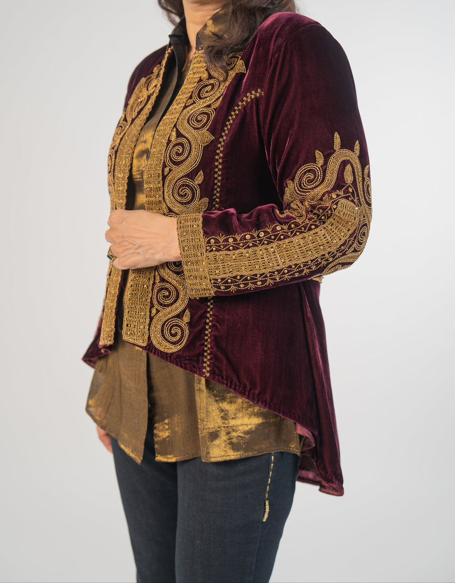 Burgundy Velvet Jacket