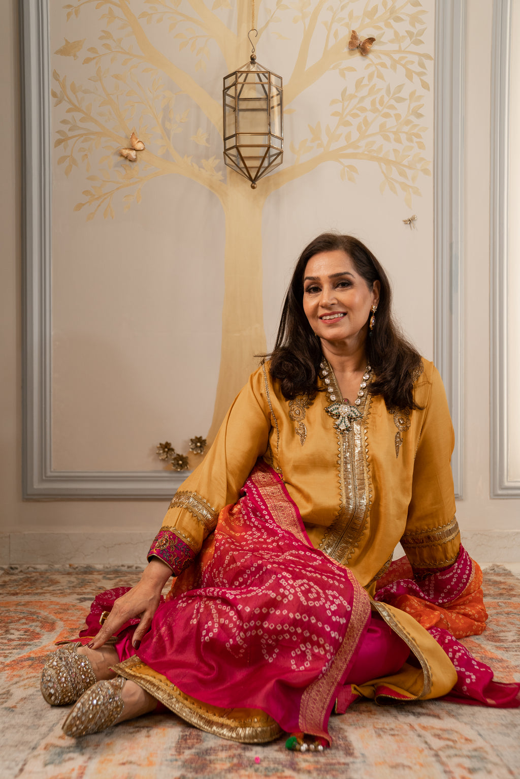 Turmeric yellow suit