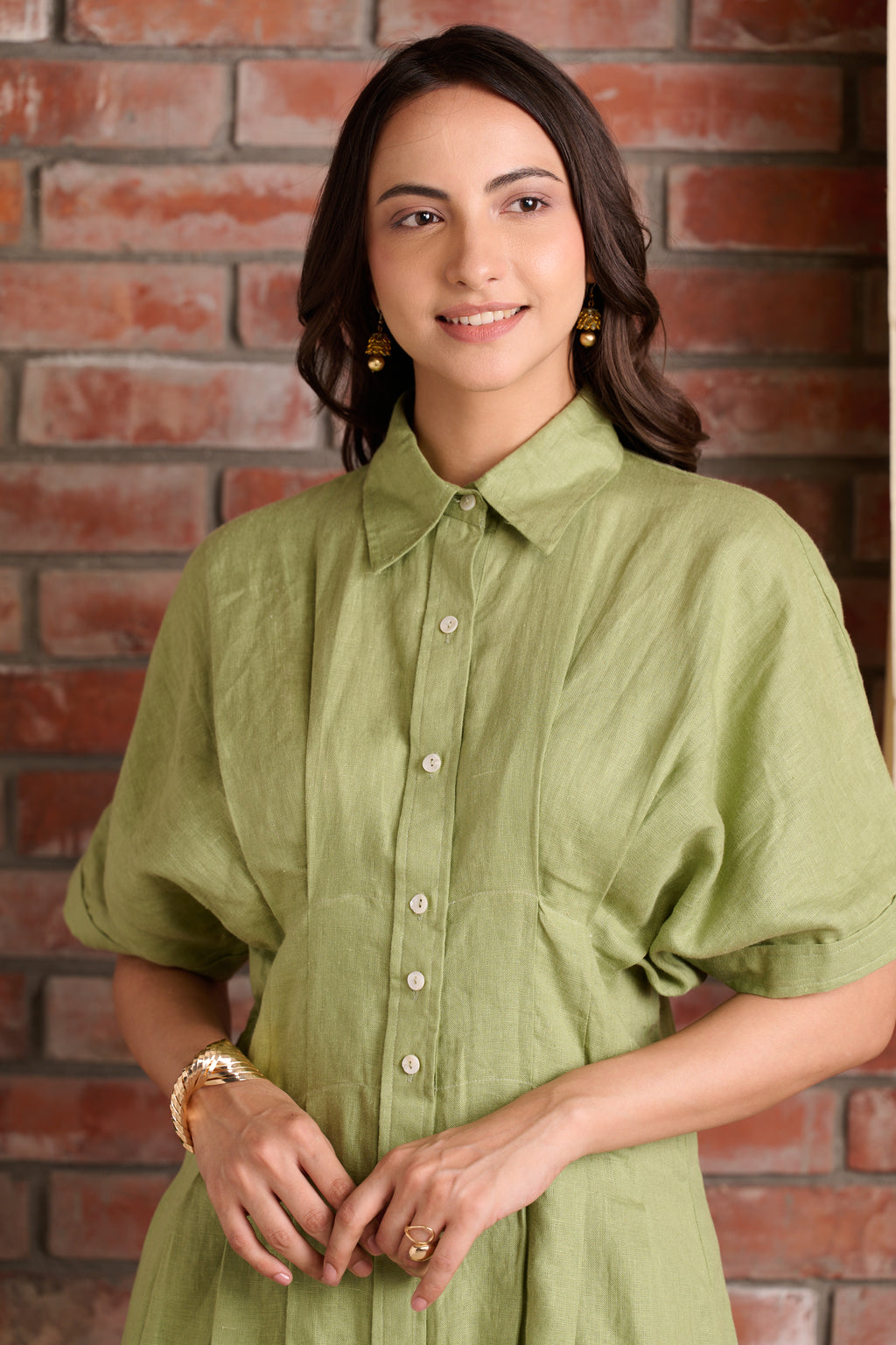 Pleated Linen dress