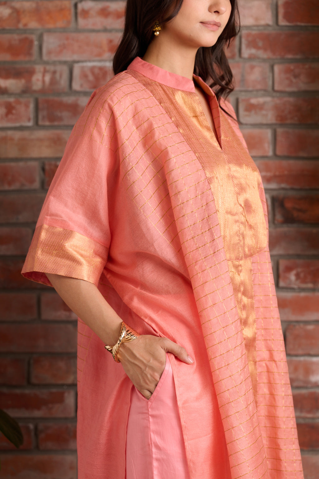 Chanderi Kaftan Set