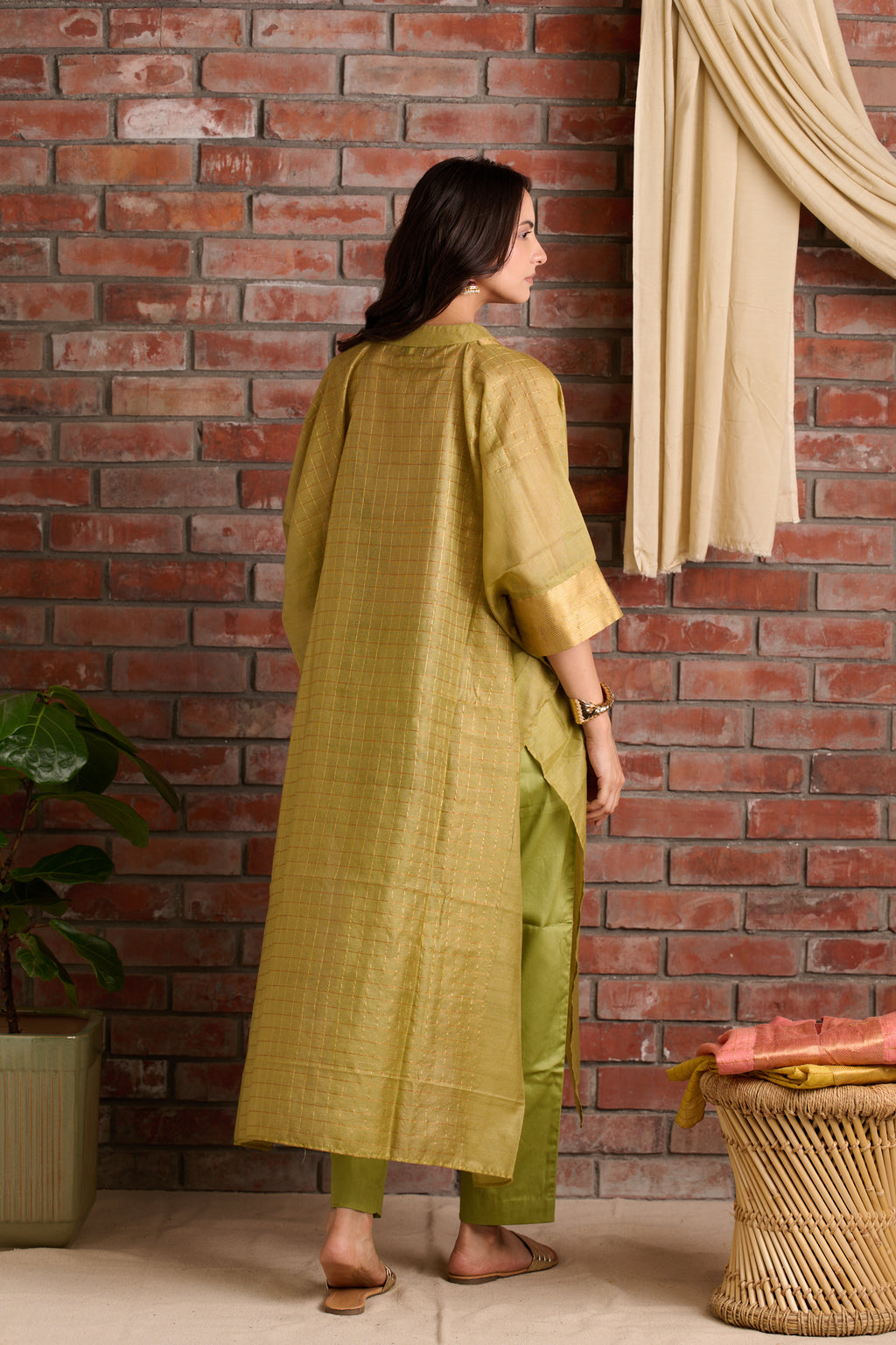 Chanderi Kaftan set