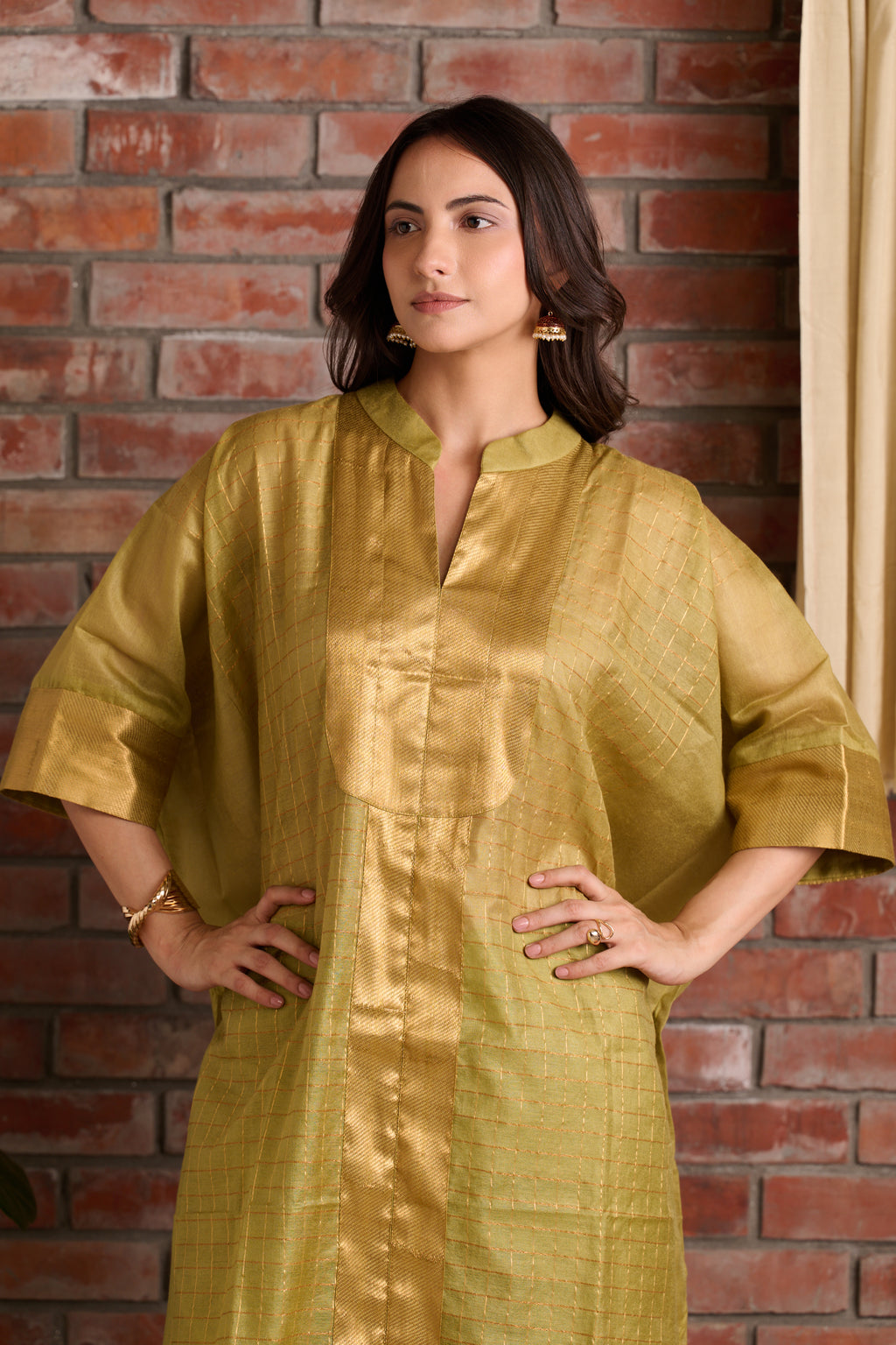 Chanderi Kaftan set