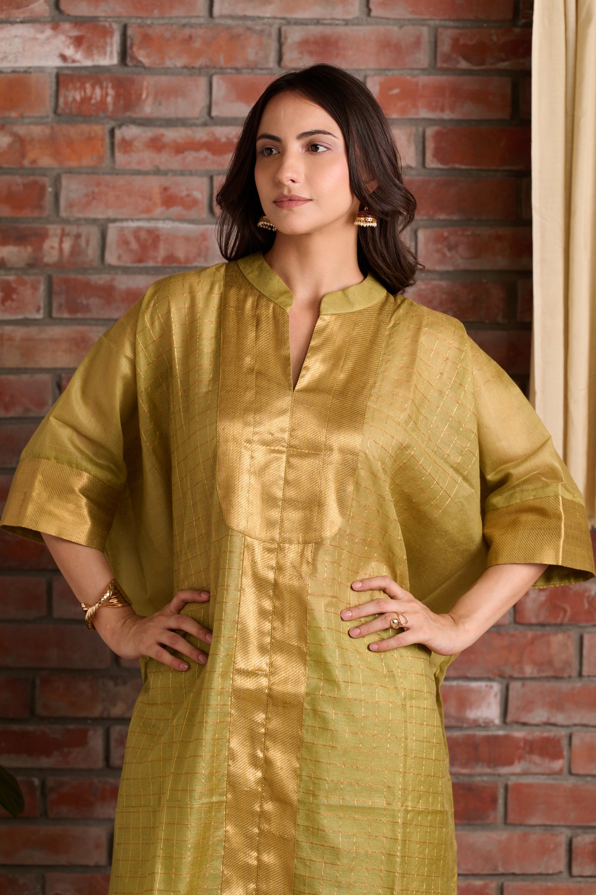 Chanderi Kaftan set