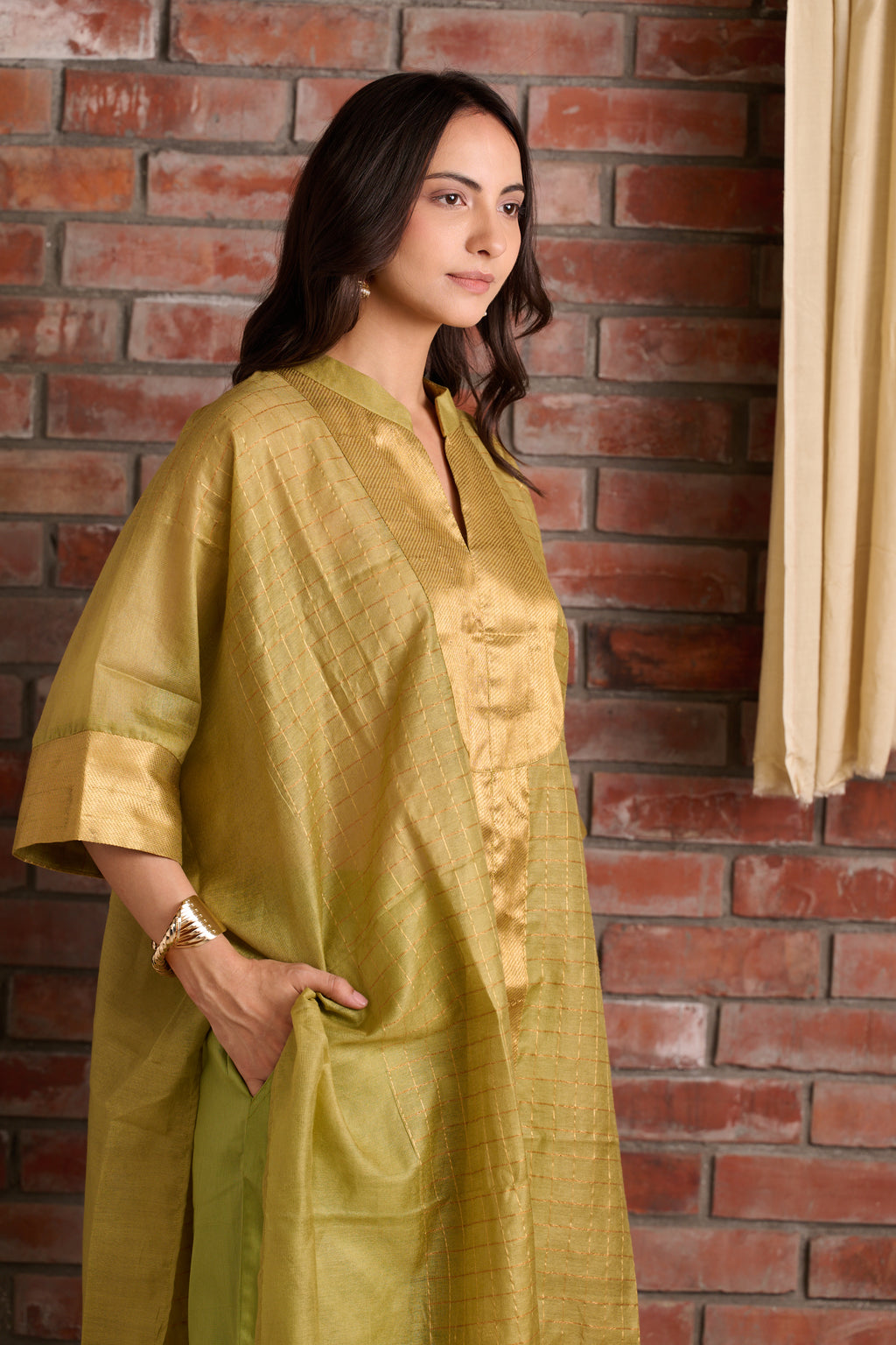 Chanderi Kaftan set