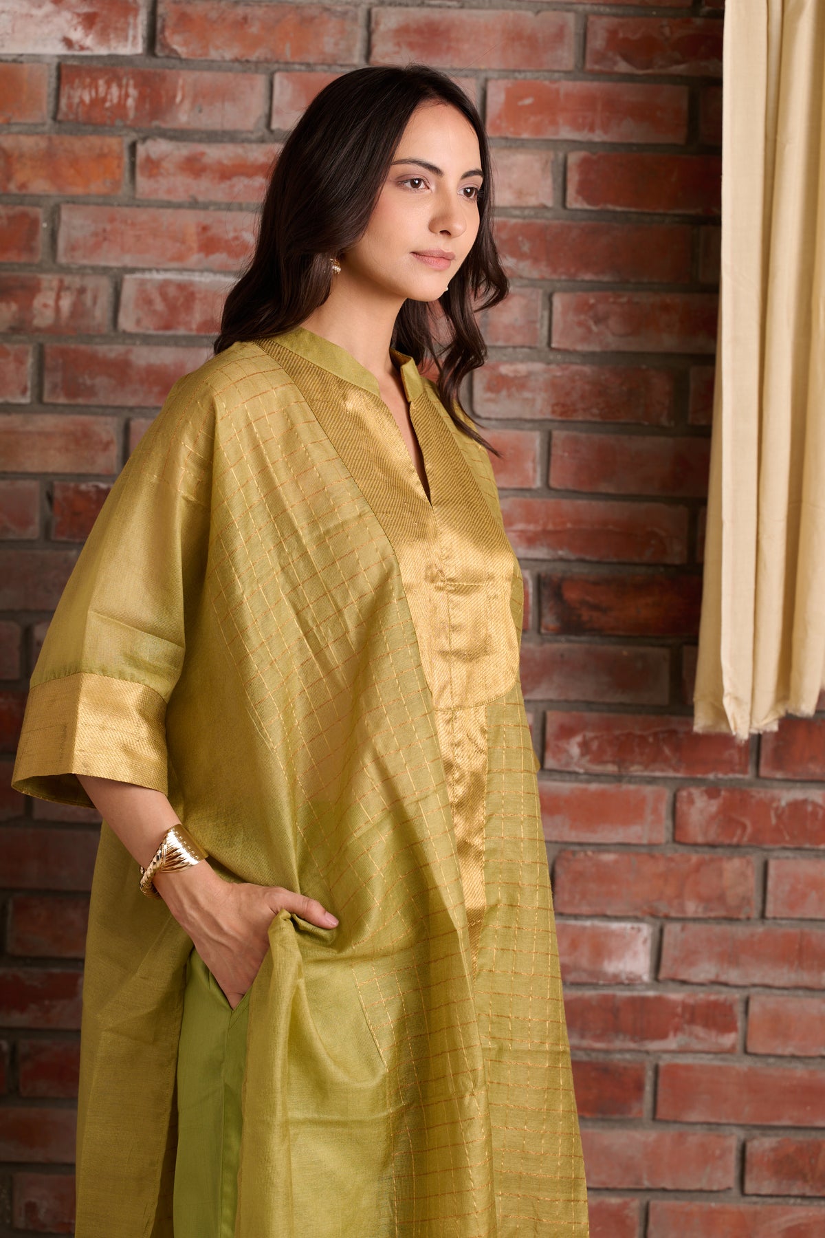 Chanderi Kaftan set