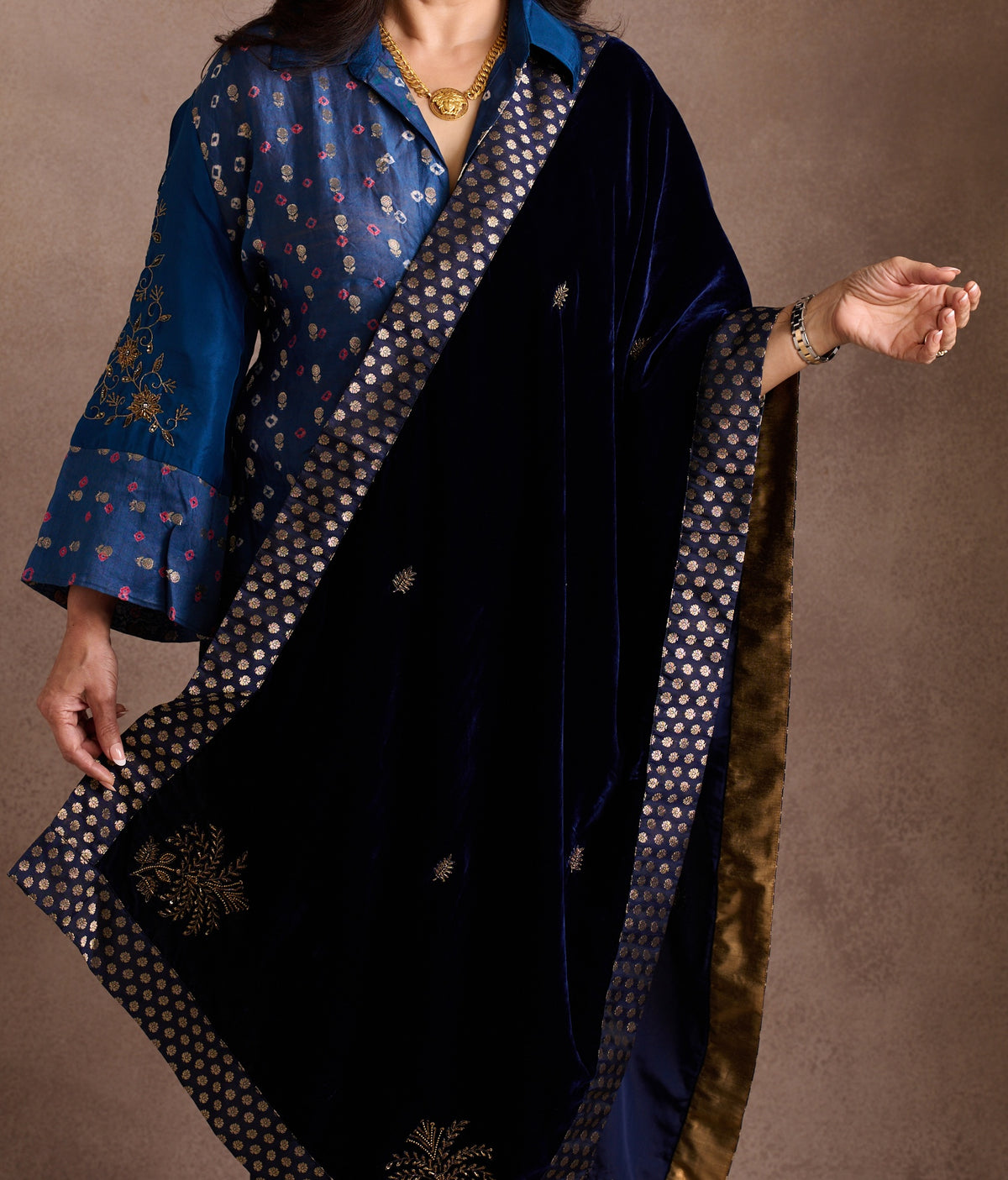 Sapphire Velvet Stole