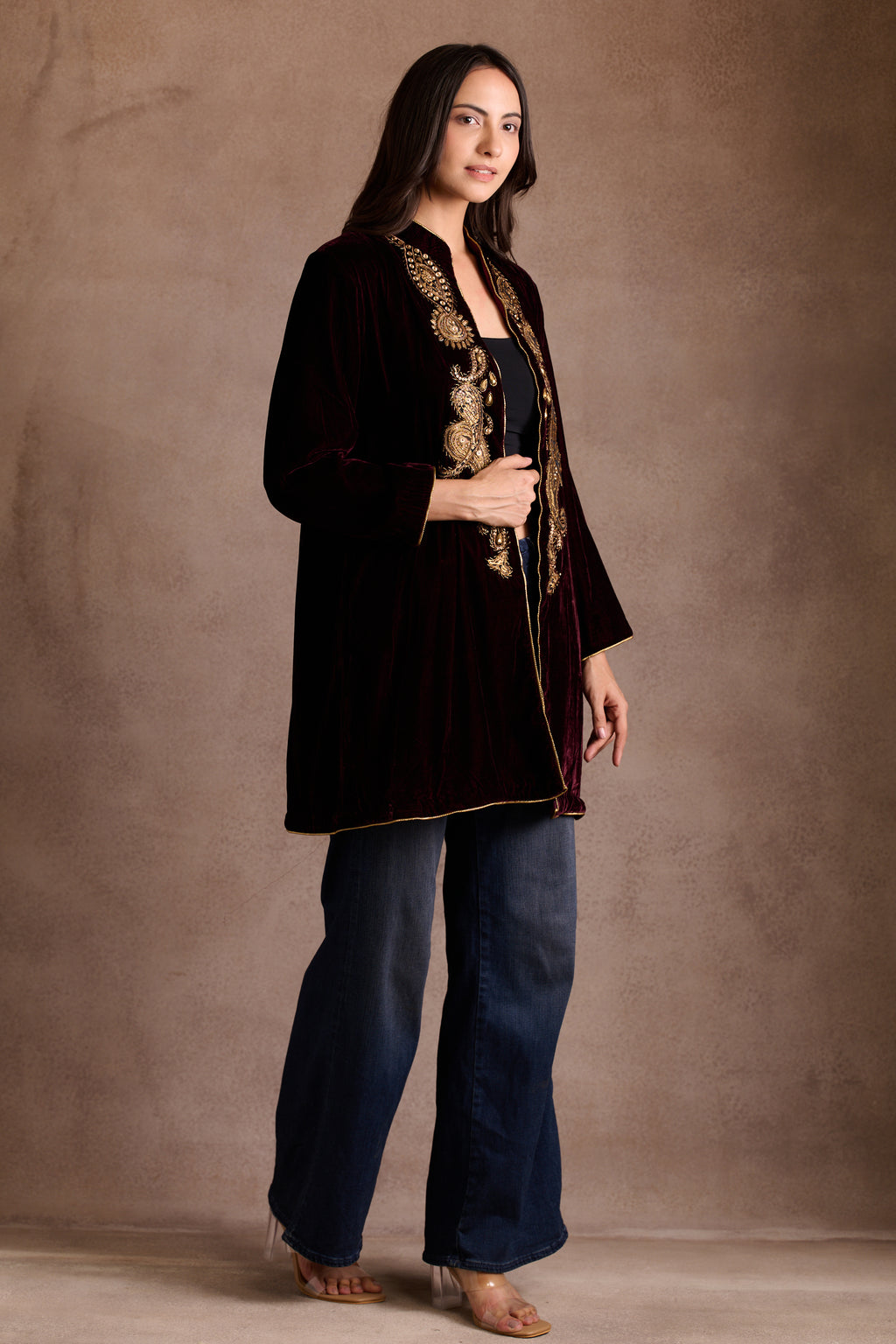Burgundy Velvet Jacket