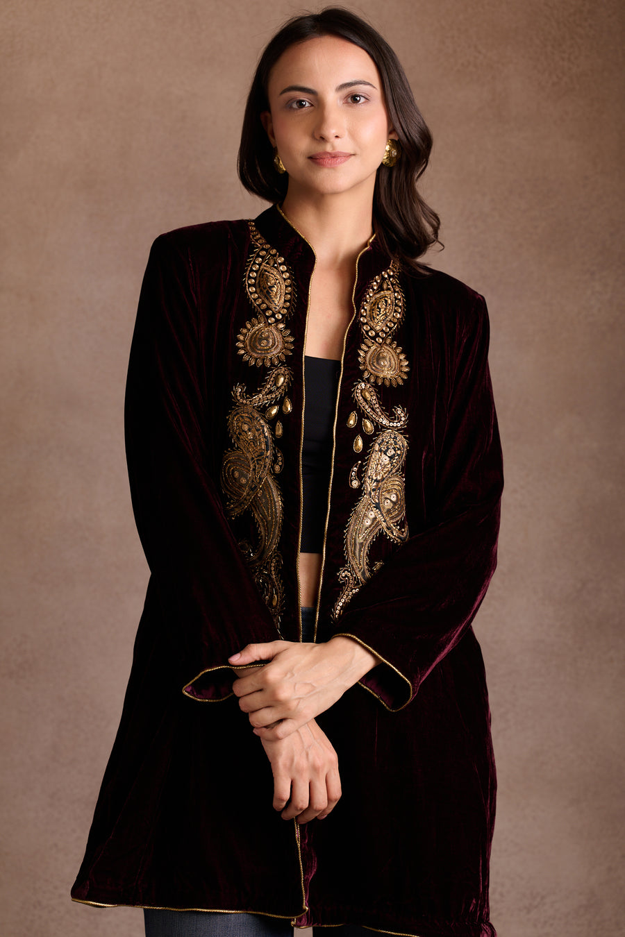 Burgundy Velvet Jacket