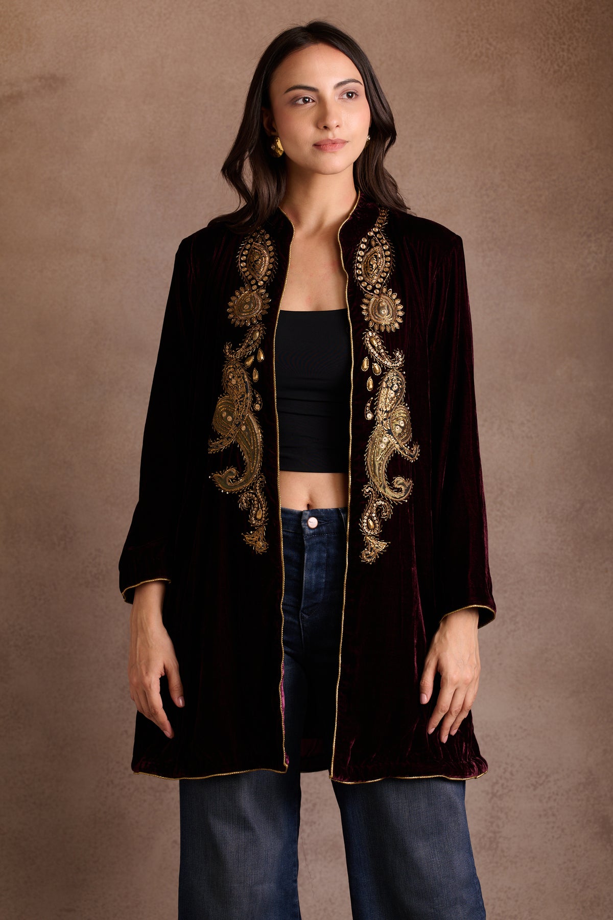Burgundy Velvet Jacket