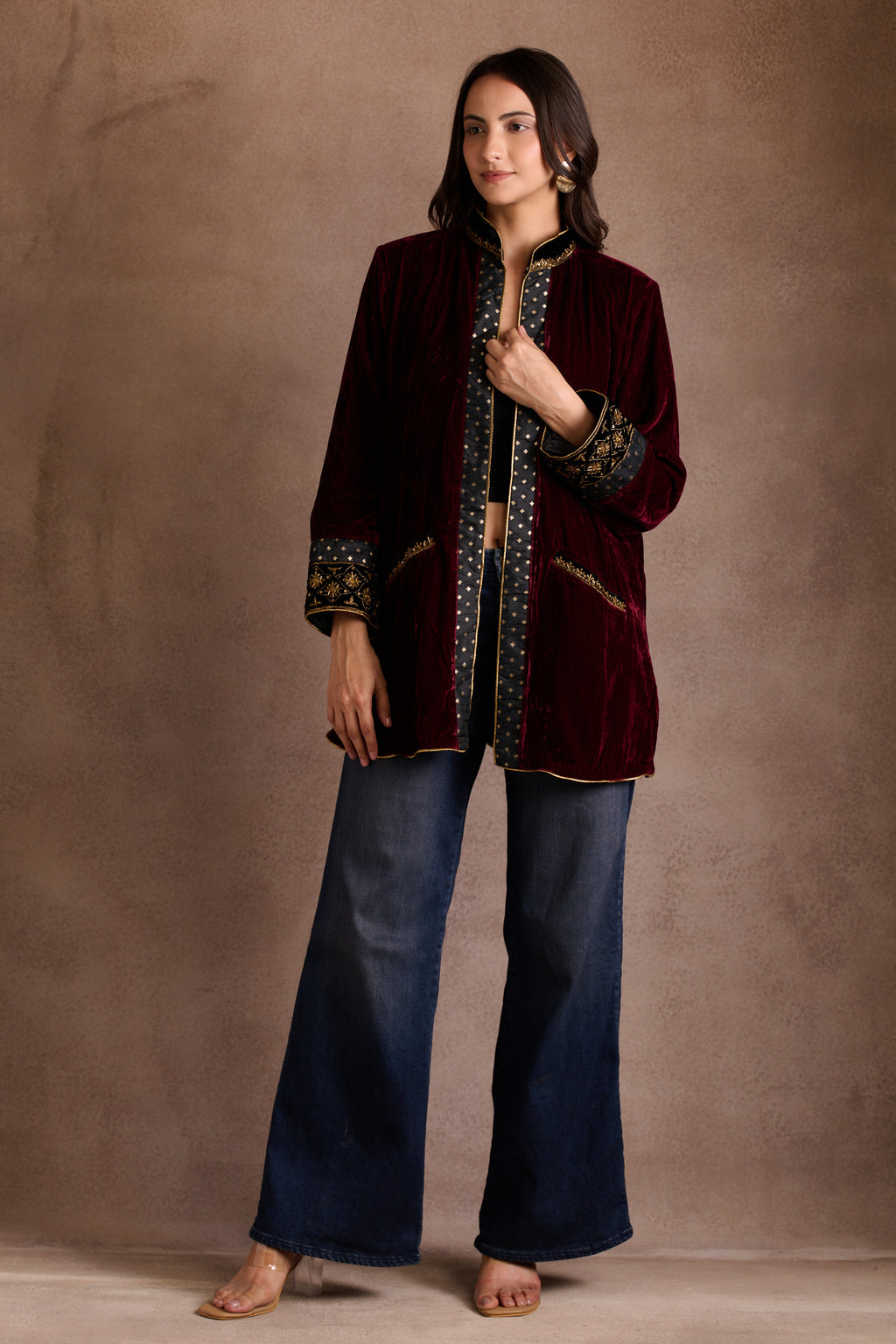 Burgundy Velvet Jacket