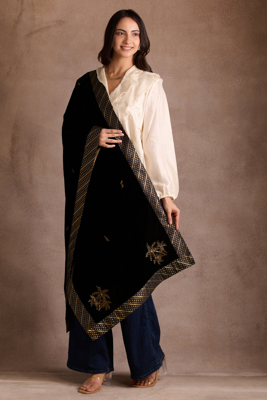 Black Velvet Stole