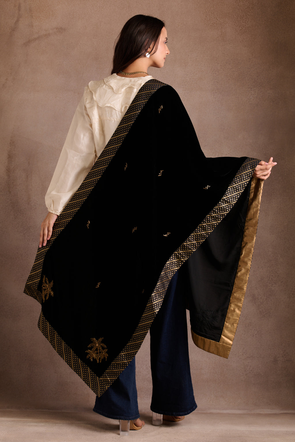 Black Velvet Stole