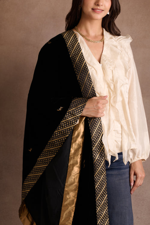 Black Velvet Stole