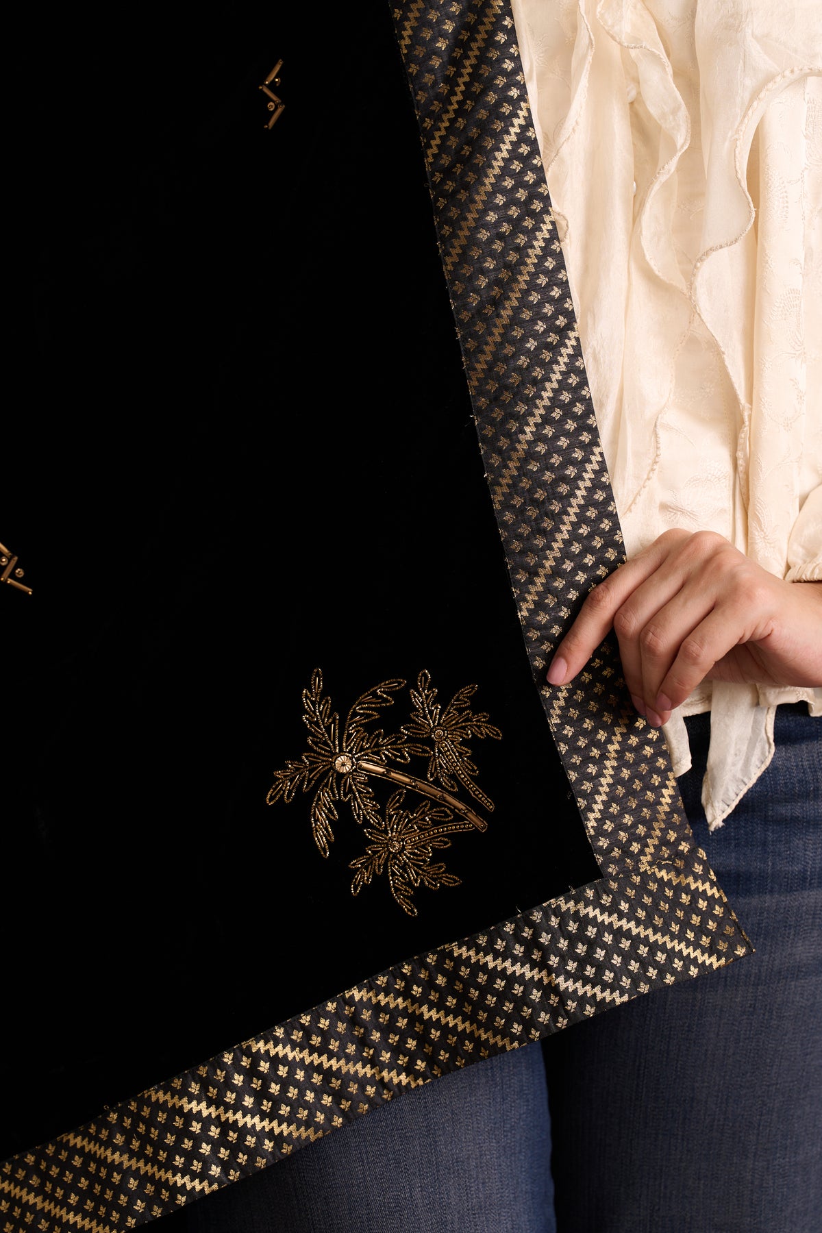 Black Velvet Stole